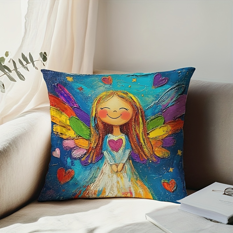 Pillow Insert 18X18 - Colorful Angel Wings Pillow Cover 18x18
