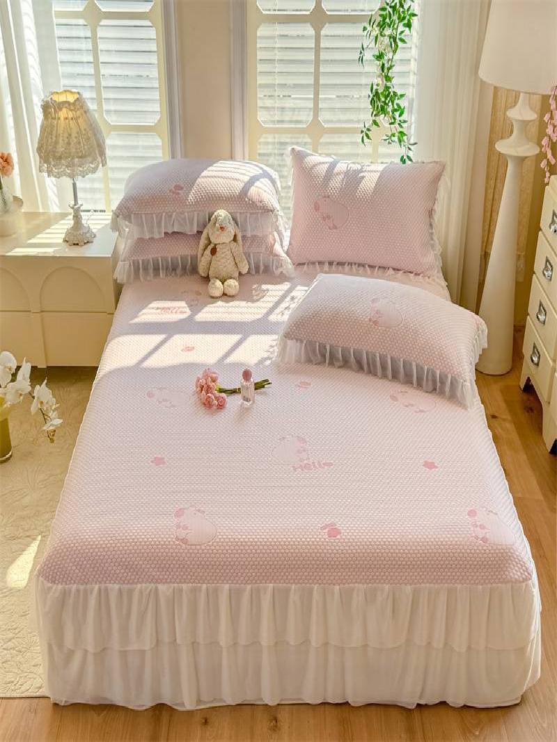 Silk Sheet Set - Ice Silk Bedding Set 3-Piece Cool