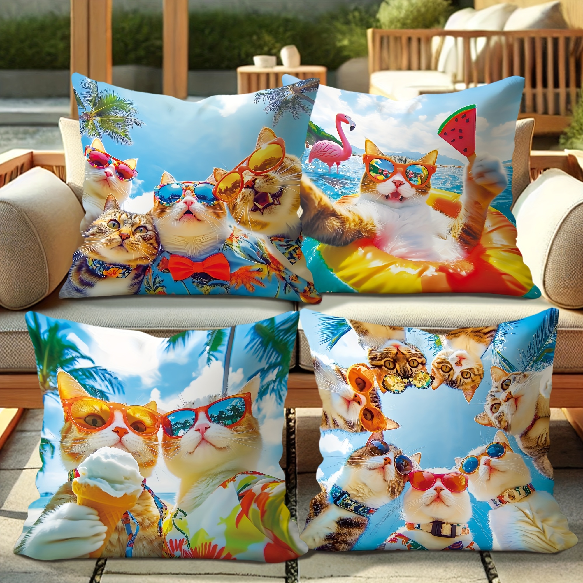 Pillow Insert 18X18 - Pillow Covers Set of 4 Tropical