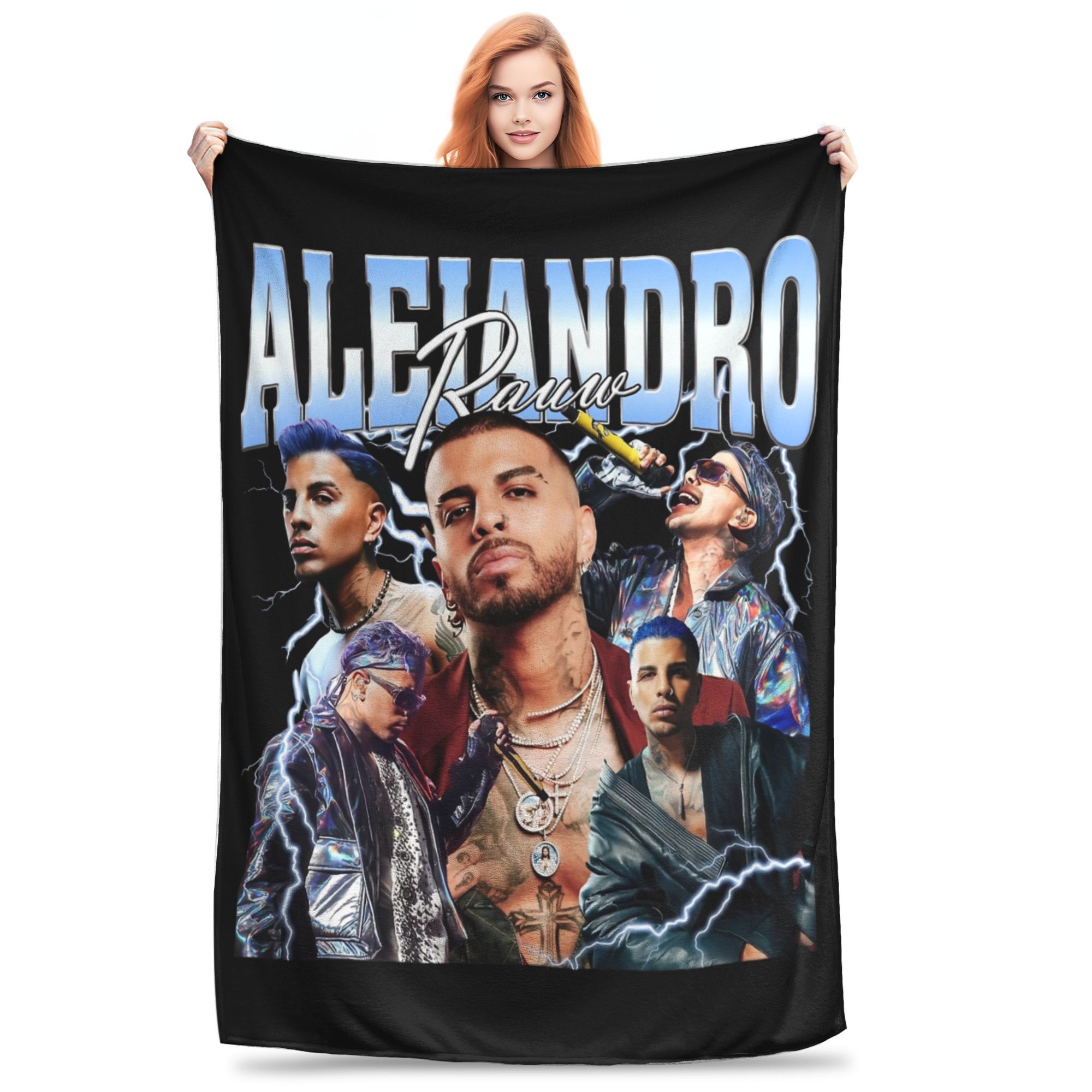 Home Textiles Super Soft - Rauw Alejandro Blankets Coral Fleece Plush