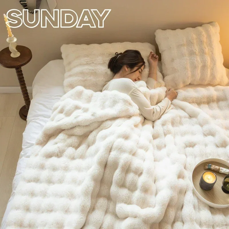 Home Textiles Super Soft - Winter Imitation Fur Plush Blanket Warm