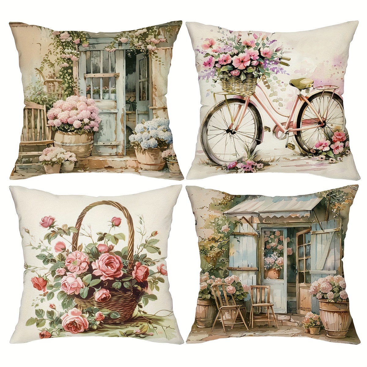 Pillow Covers Set of 4 Vintage - مراجعة Pillow Insert 18X18 وسعره