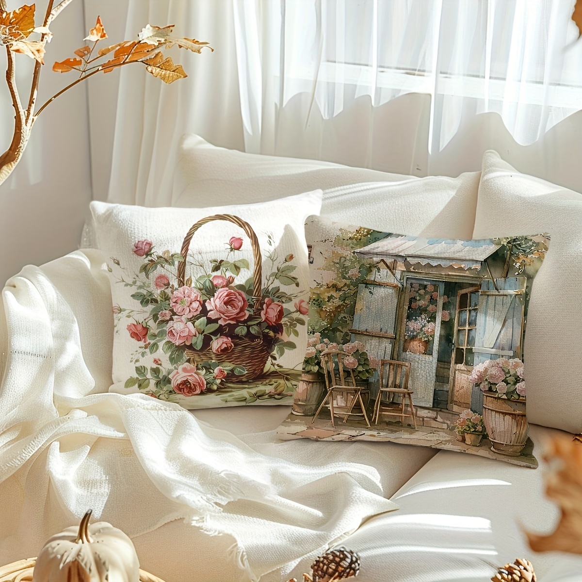 Pillow Covers Set of 4 Vintage - مراجعة Pillow Insert 18X18 وسعره