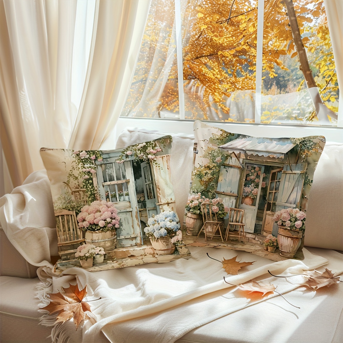 Pillow Covers Set of 4 Vintage - مراجعة Pillow Insert 18X18 وسعره