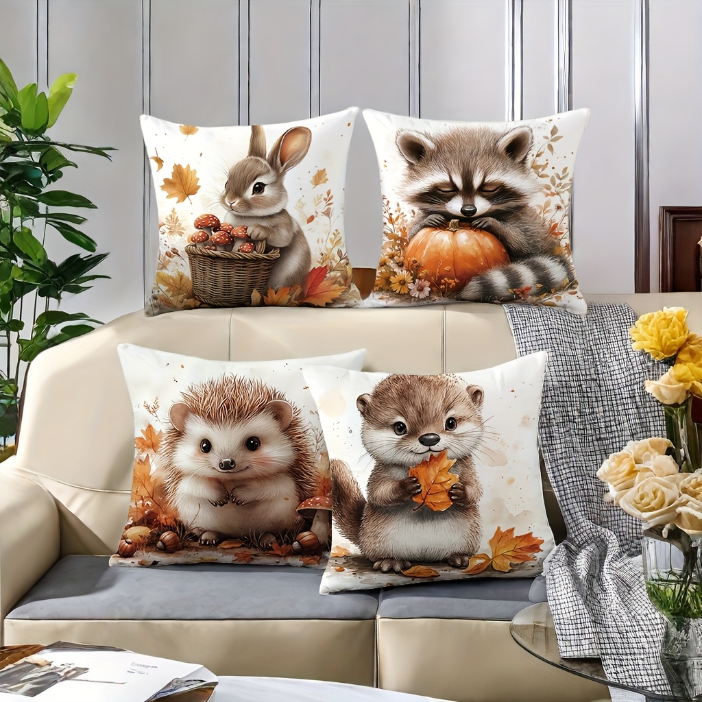 Pillow Covers Set of 4 Autumn  - مراجعة Pillow Insert 18X18 وسعره