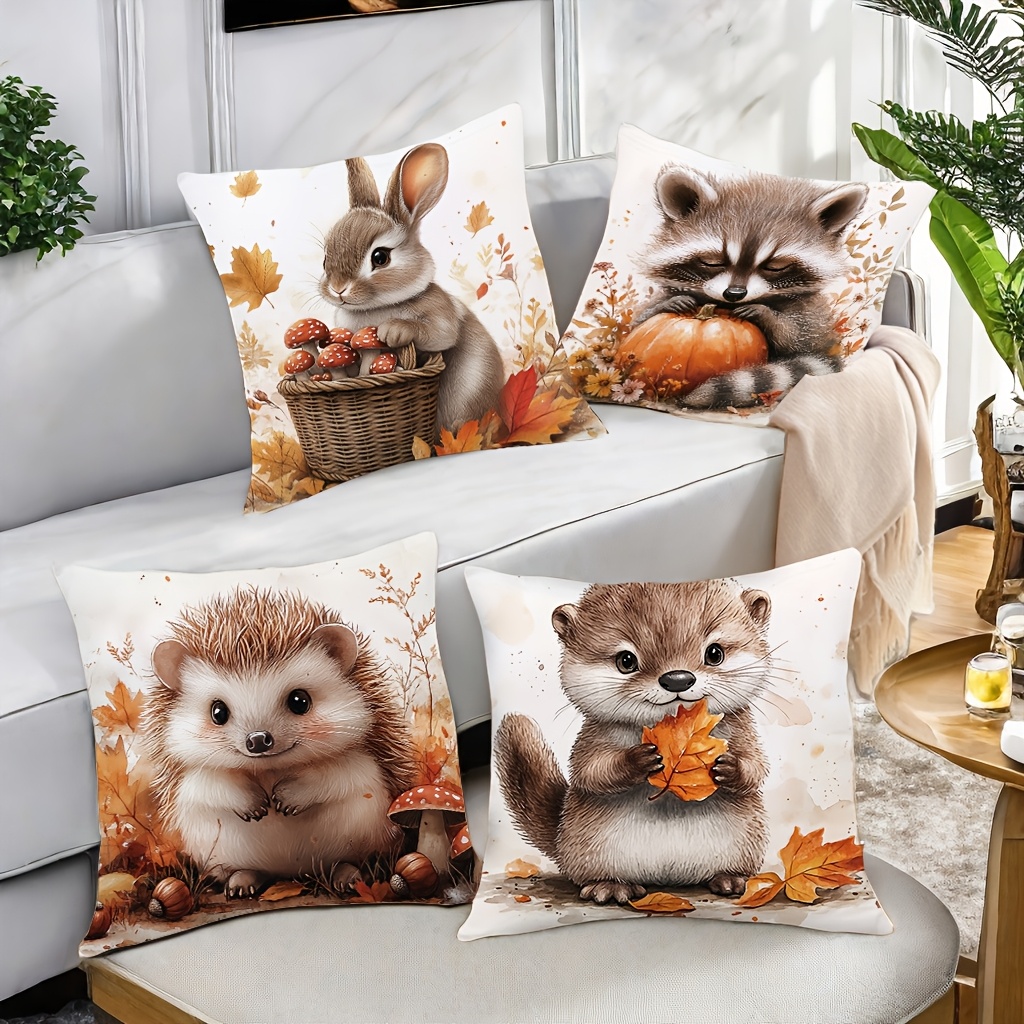 Pillow Covers Set of 4 Autumn  - مراجعة Pillow Insert 18X18 وسعره