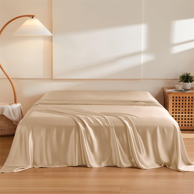 1PC Mulberry Silk Flat Sheet L - مراجعة Silk Sheet Set وسعره
