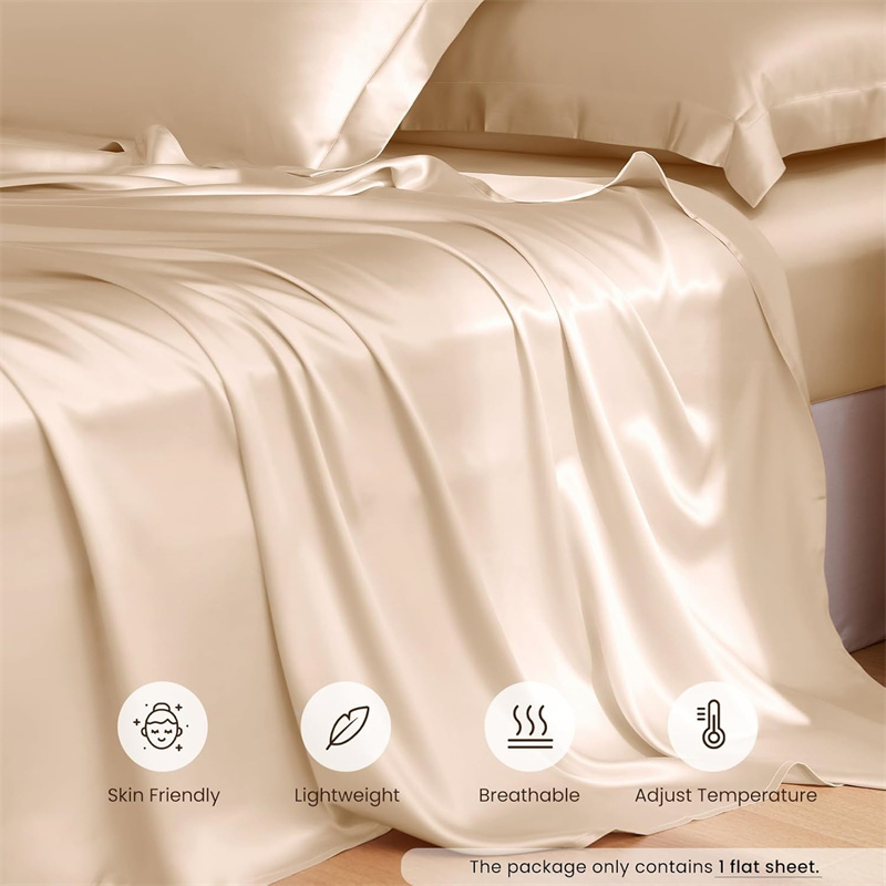 1PC Mulberry Silk Flat Sheet L - مراجعة Silk Sheet Set وسعره
