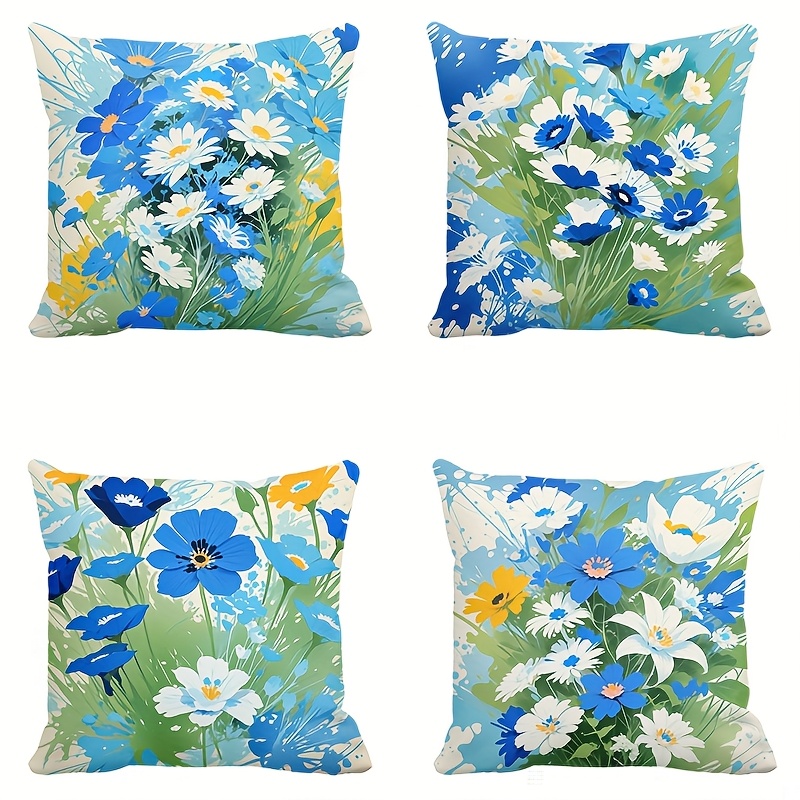Pillow Covers Set of 4 Rural F - مراجعة Pillow Insert 18X18 وسعره