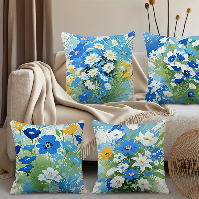 Pillow Covers Set of 4 Rural F - مراجعة Pillow Insert 18X18 وسعره