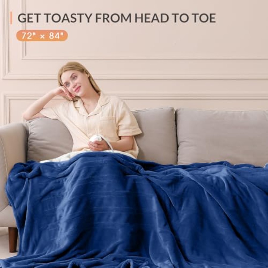LuxeHeat Heated Blanket Electr - مراجعة Electric Blanket Heated وسعره