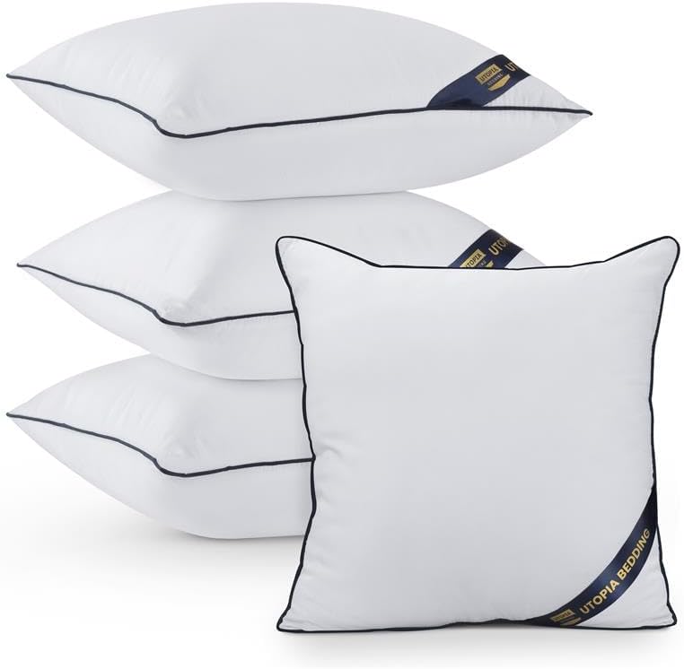 4-Pack 18x18 Inch White Throw  - مراجعة Pillow Insert 18X18 وسعره