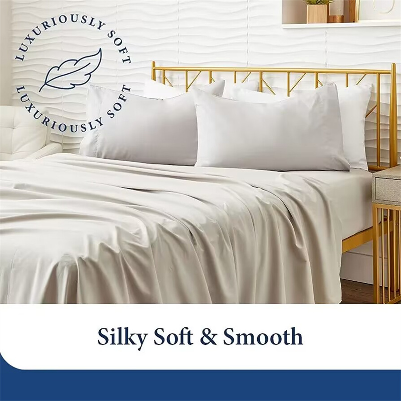 100% Egyptian Cotton 4/6 Piece - مراجعة Silk Sheet Set وسعره
