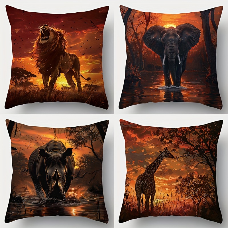 Pillow Covers Set of 4 African - مراجعة Pillow Insert 18X18 وسعره