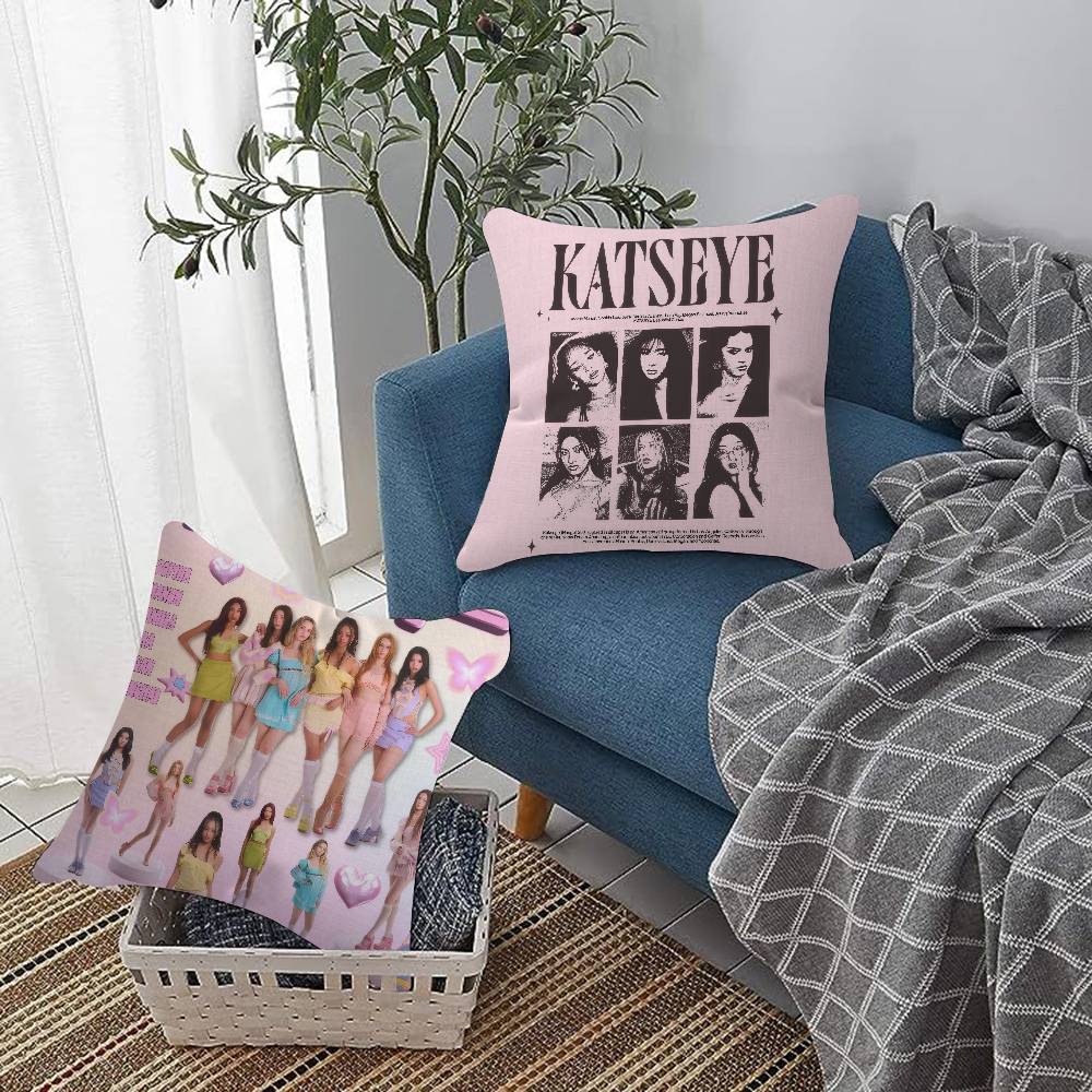 Kpop Hot Girl K-KATSEYE  Pillo - مراجعة Home.Textiles Cushion وسعره