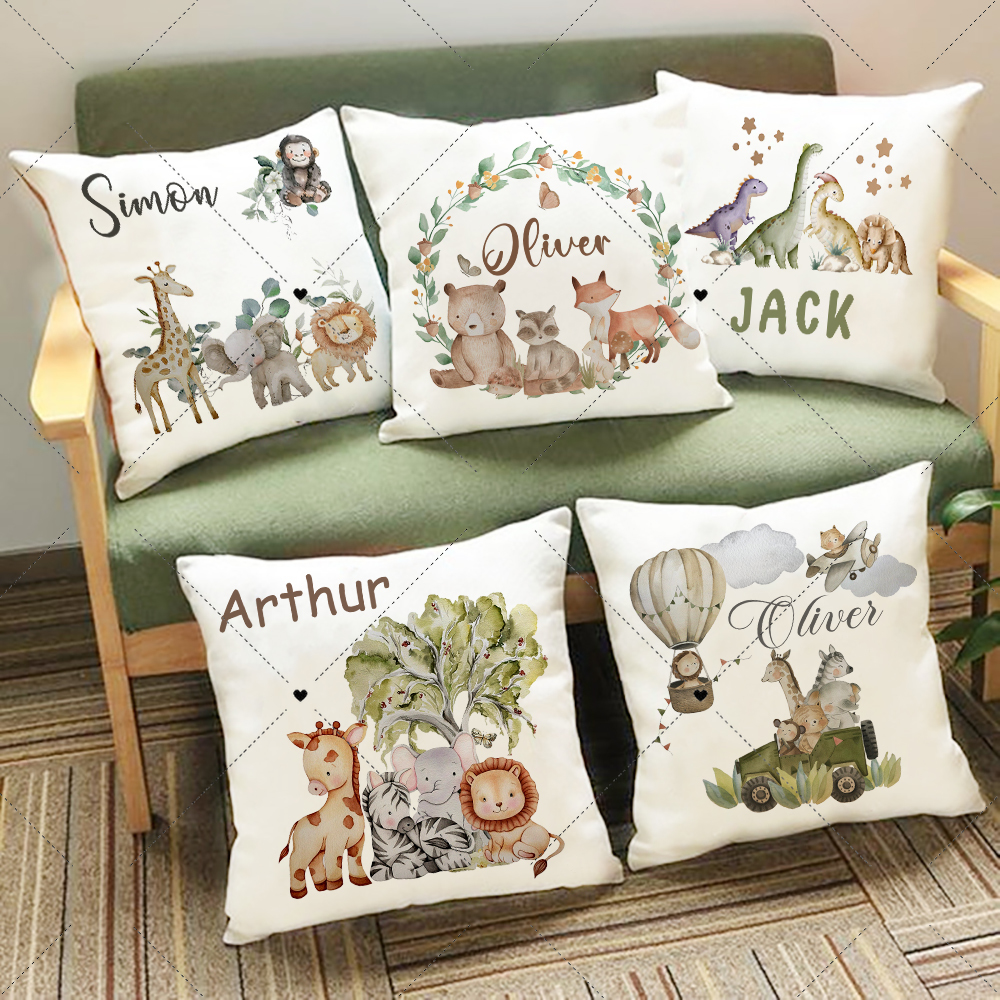 Personalised Woodland Animal P - مراجعة Home.Textiles Cushion وسعره