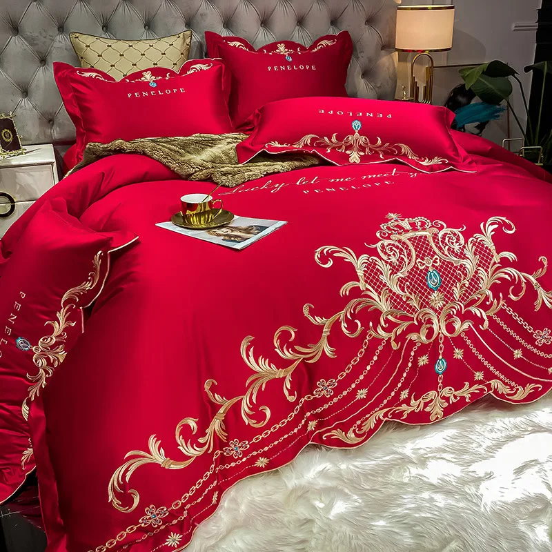 European-Style Bed Sheet Four- - مراجعة Silk Sheet Set وسعره