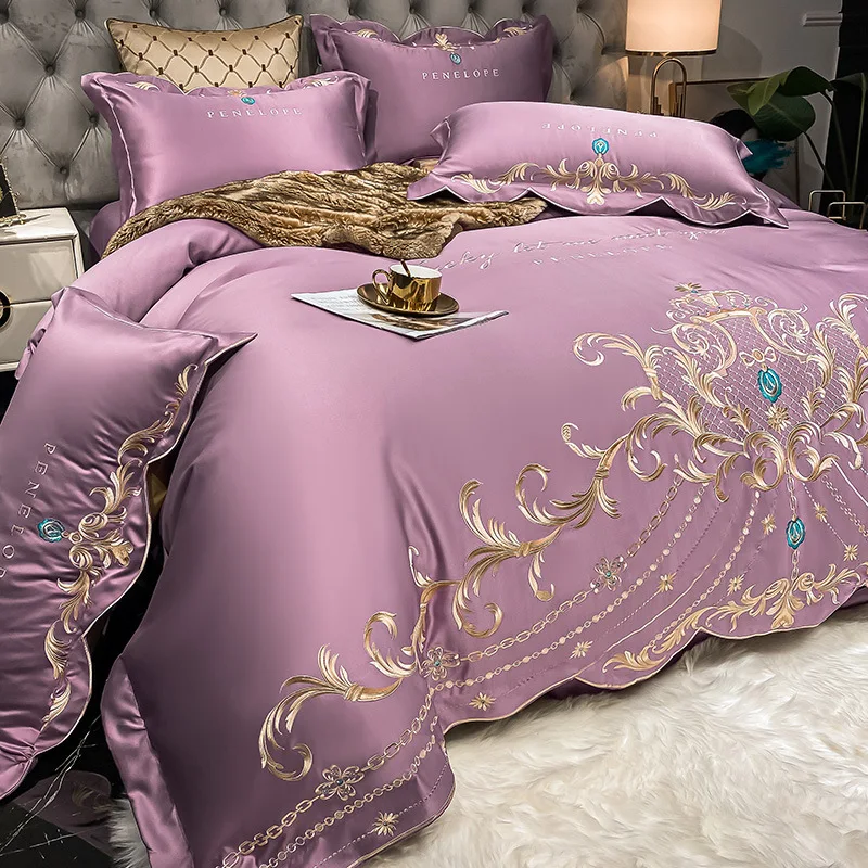 European-Style Bed Sheet Four- - مراجعة Silk Sheet Set وسعره