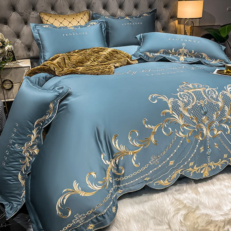 European-Style Bed Sheet Four- - مراجعة Silk Sheet Set وسعره