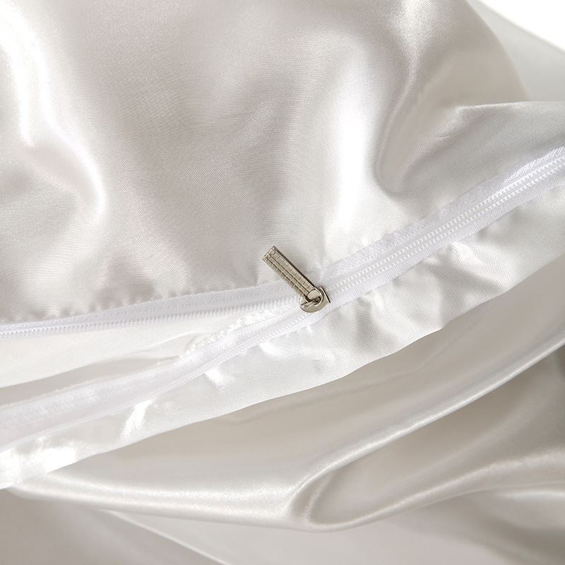Cool Satin Silk Bedding Set wi - مراجعة Silk Sheet Set وسعره