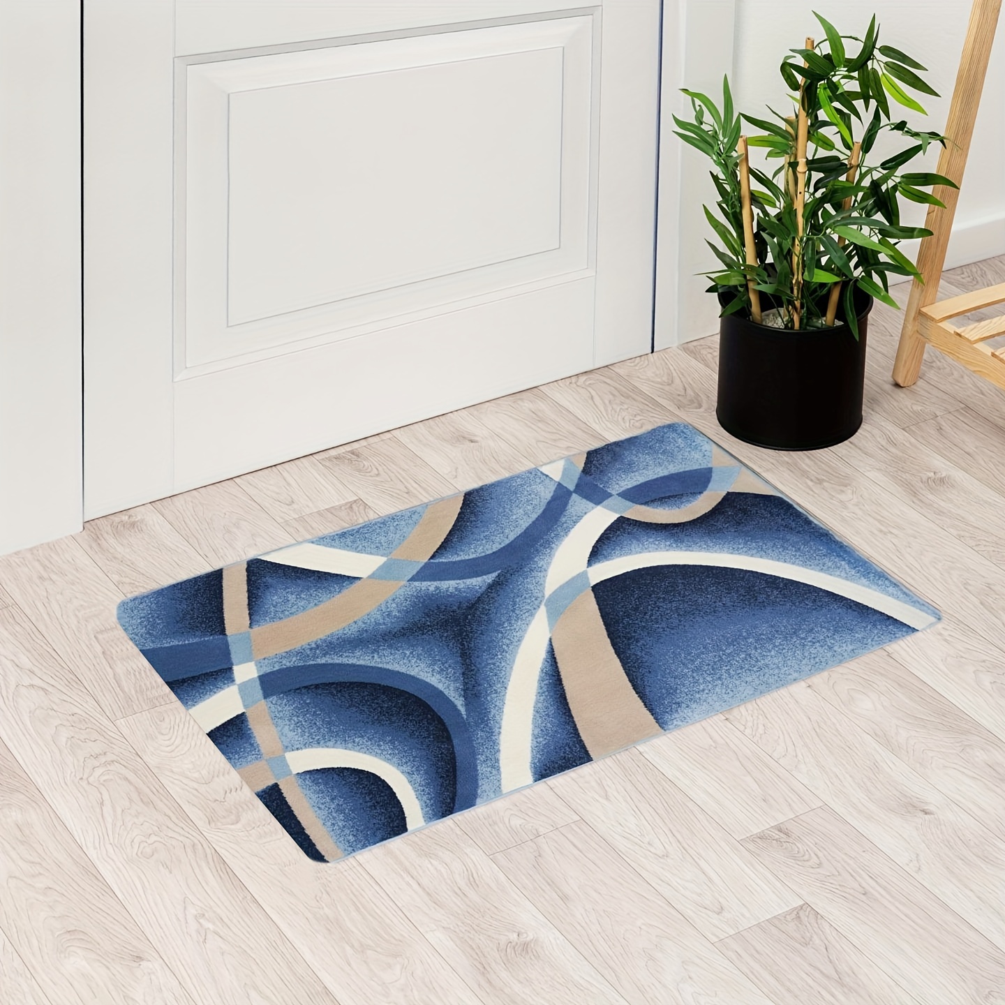 Persian Style Blue Modern Abst - مراجعة Home Textiles Super Soft وسعره
