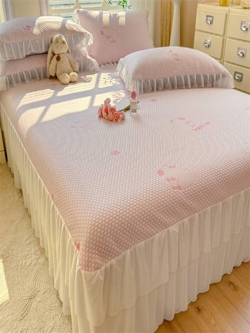 Ice Silk Bedding Set 3-Piece C - مراجعة Silk Sheet Set وسعره