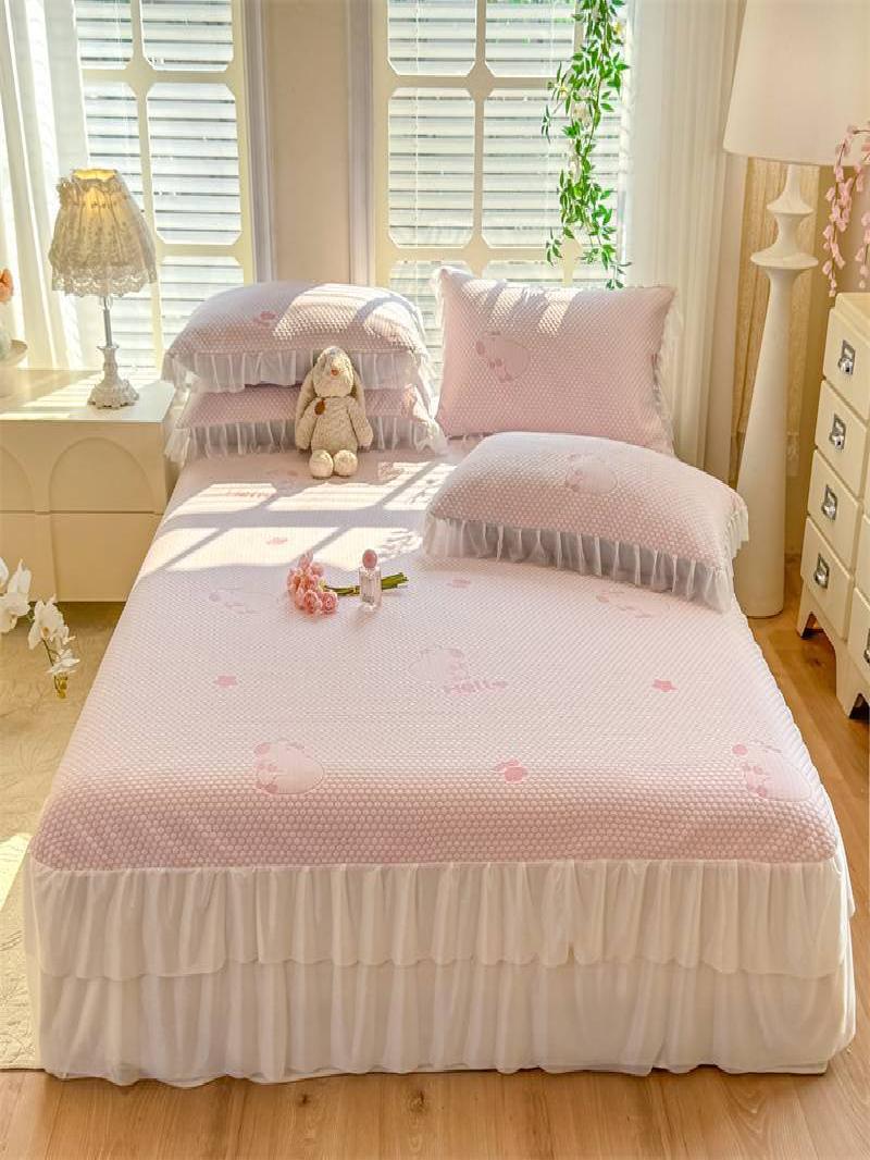 Ice Silk Bedding Set 3-Piece C - مراجعة Silk Sheet Set وسعره