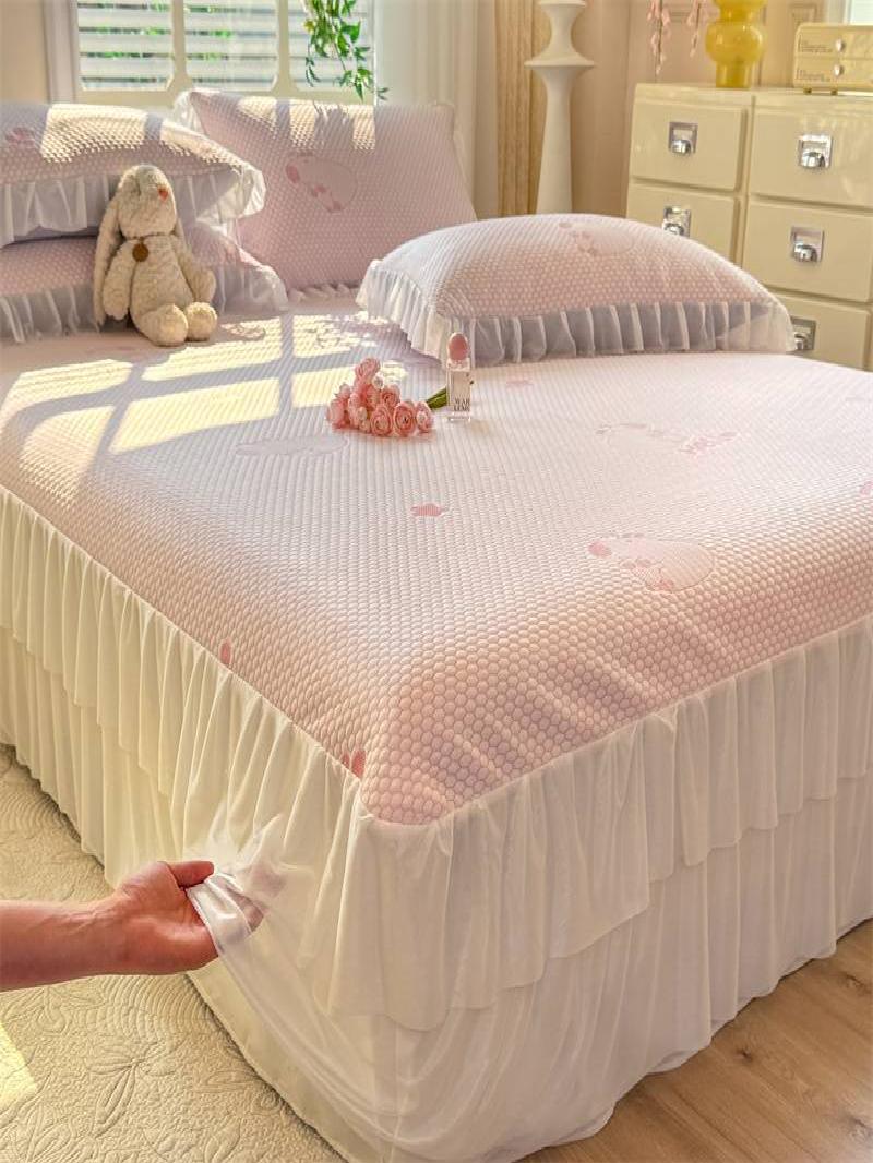 Ice Silk Bedding Set 3-Piece C - مراجعة Silk Sheet Set وسعره