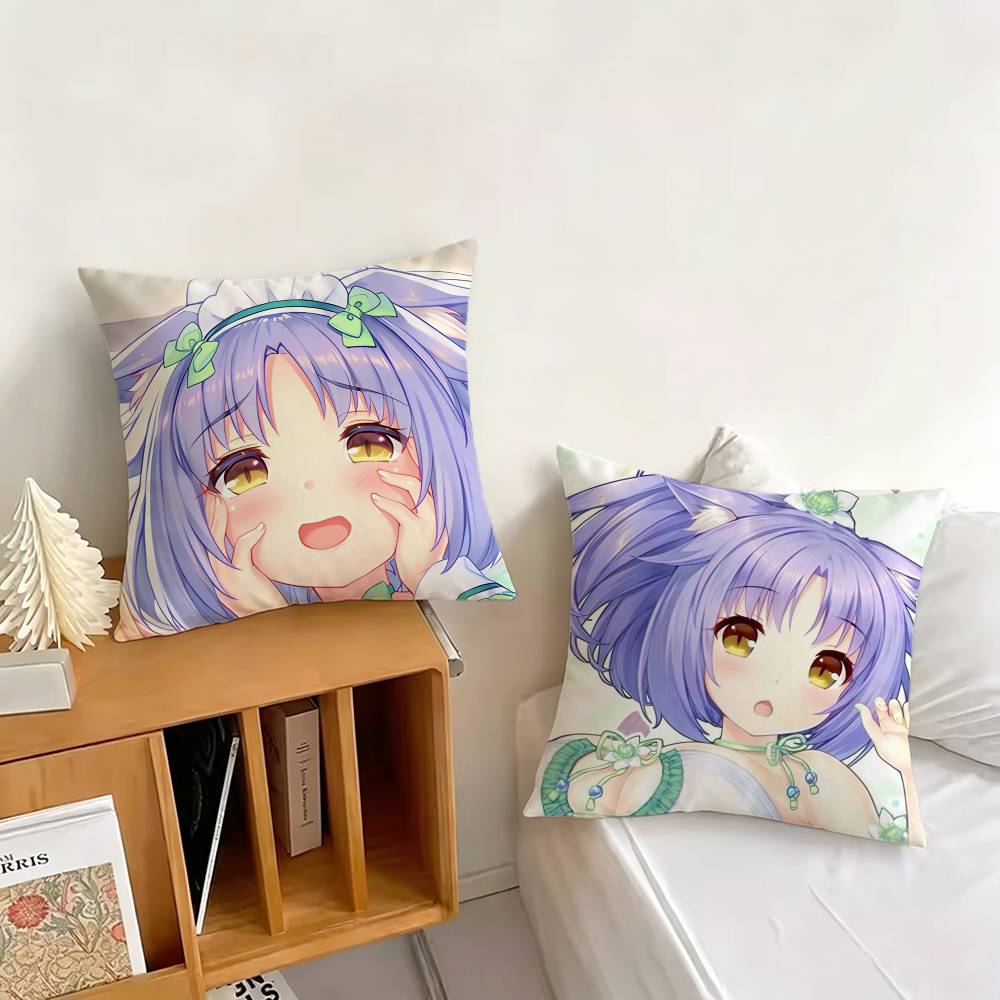 C-Cinnamon NEKOPARA Pillow Cas - مراجعة Home.Textiles Cushion وسعره