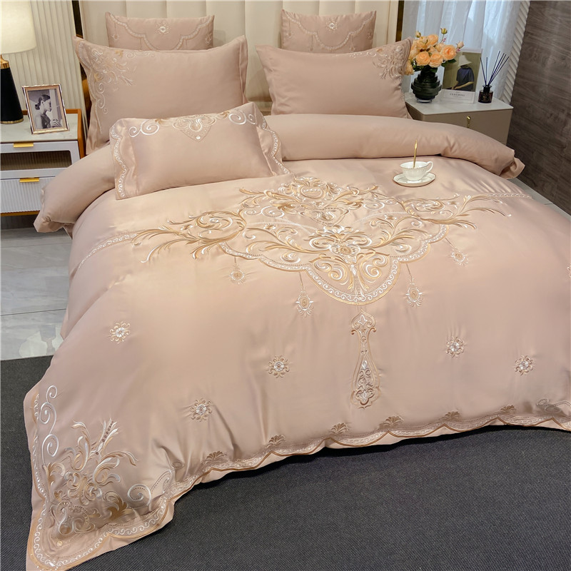 European-Style Bed Sheet Four- - مراجعة Silk Sheet Set وسعره