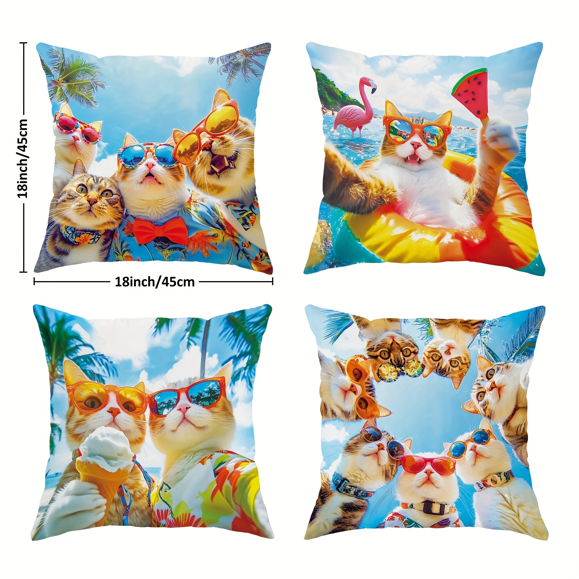 Pillow Covers Set of 4 Tropica - مراجعة Pillow Insert 18X18 وسعره