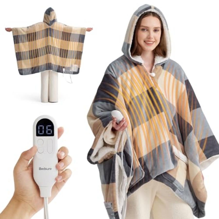 Heated Blanket Wearable Shawl  - مراجعة Electric Blanket Heated وسعره