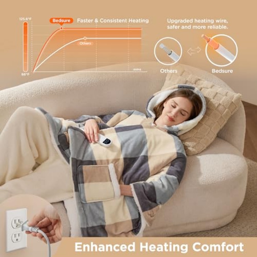 Heated Blanket Wearable Shawl  - مراجعة Electric Blanket Heated وسعره