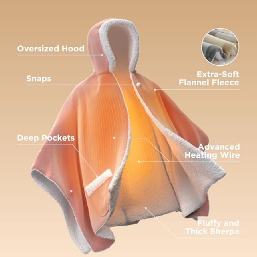 Heated Blanket Wearable Shawl  - مراجعة Electric Blanket Heated وسعره