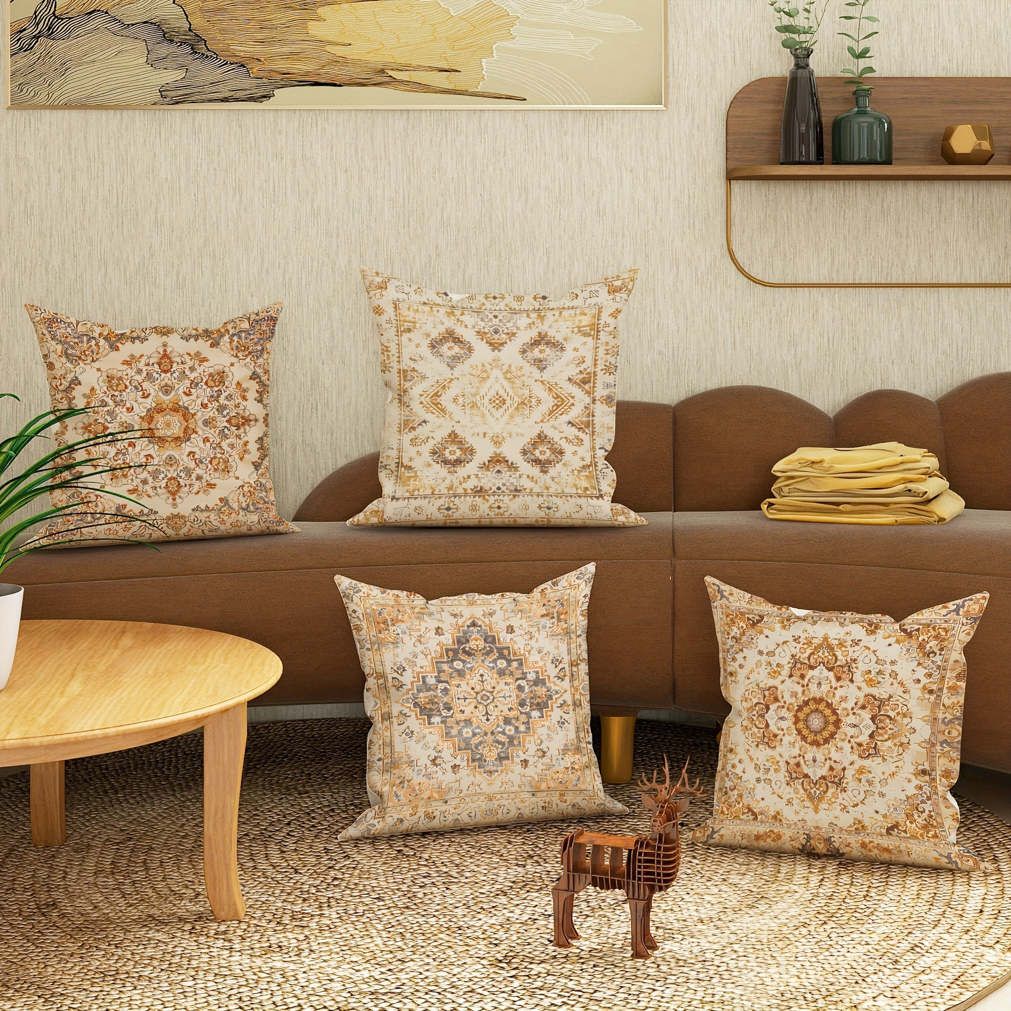 Pillow Covers Set of 4 Bohemia - مراجعة Pillow Insert 18X18 وسعره