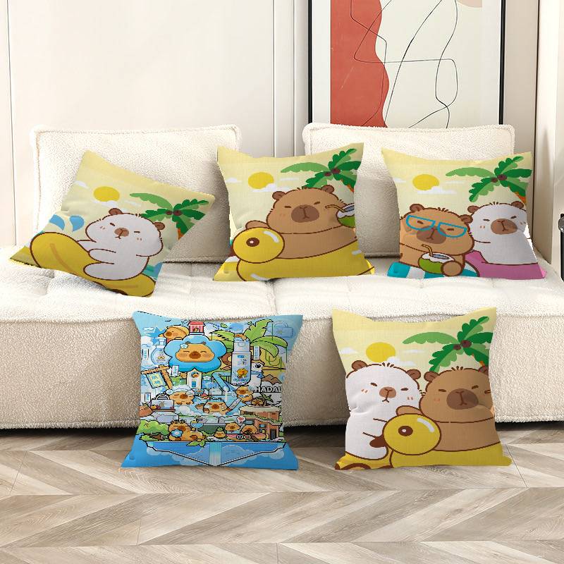 Cute Capybara Pillowcases Home - مراجعة Home Textiles Super Soft وسعره