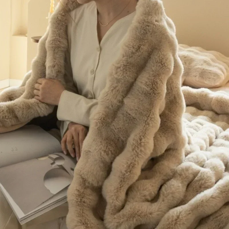 Winter Imitation Fur Plush Bla - مراجعة Home Textiles Super Soft وسعره