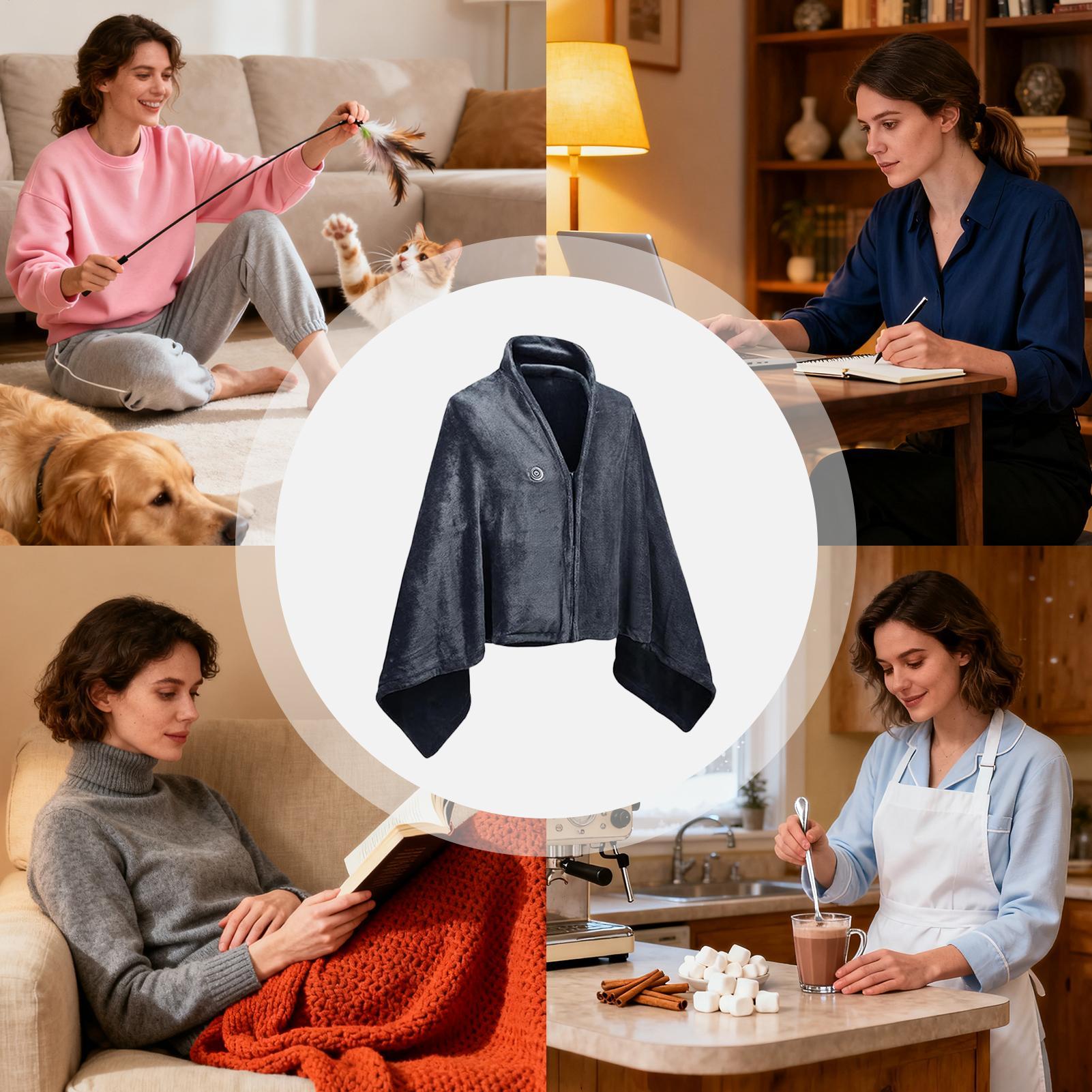 Portable Heated Shawl Wearable - مراجعة Electric Blanket Heated وسعره