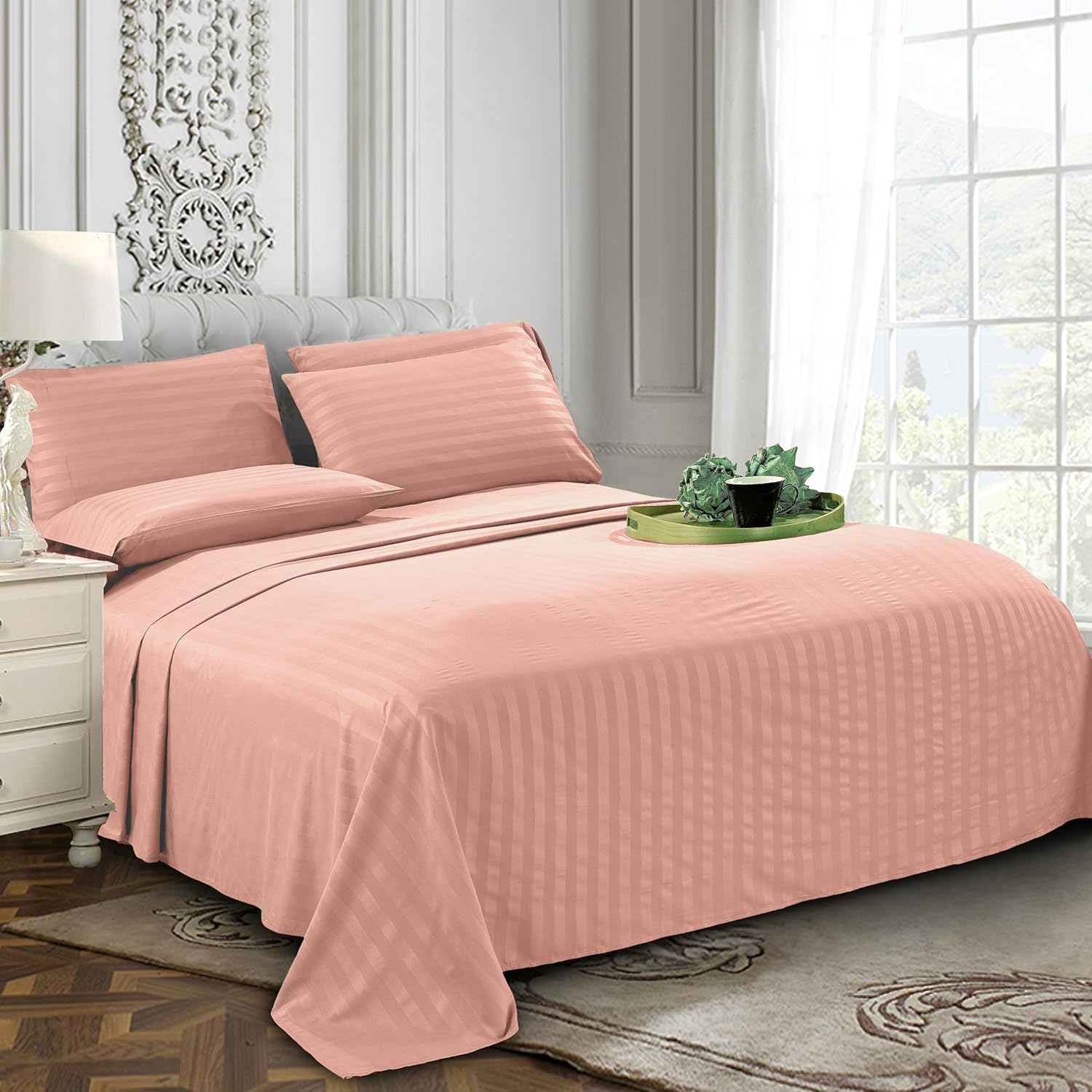 6-Piece King Sheet Set - Deep  - مراجعة Silk Sheet Set وسعره