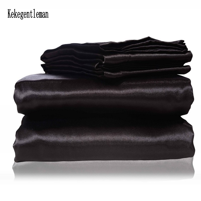 Satin Black Bedding Set With D - مراجعة Silk Sheet Set وسعره